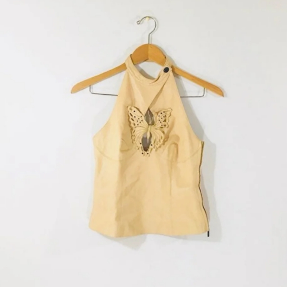 Carolina Herrera Leather Top